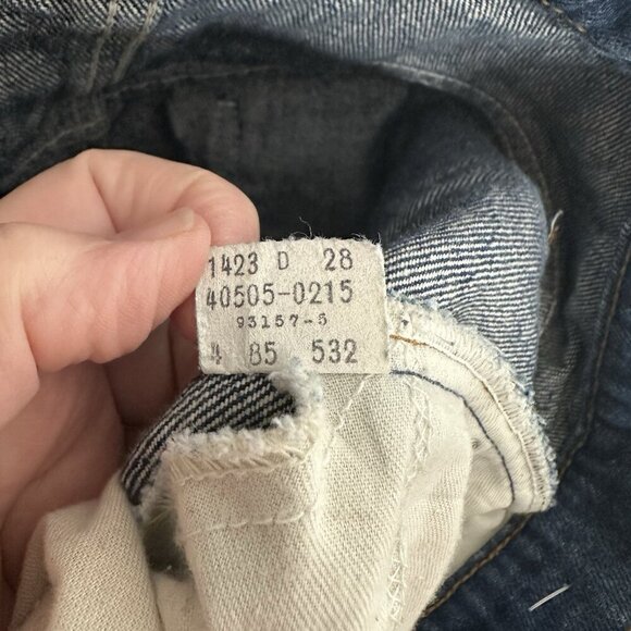 vintage 80s LEVIS jeans tapered 40505-0215 orange tab made in USA 36W 33L - Picture 10 of 11